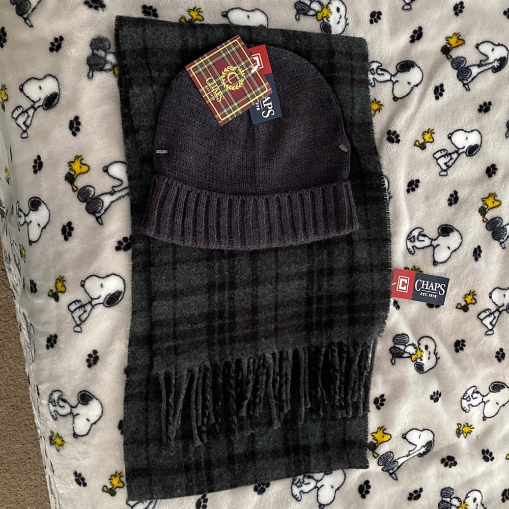 NWT Chaps hat and scarf set